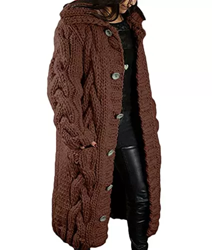 Onsoyours Strickjacken Onsoyours Damen Strickjacke Lang Cardigan Übergangsjacke Strick Pullover Strickmantel Herbst Winter Grobstrick Wintermäntel Pulli Sweater Outwear Cape Gestrickt