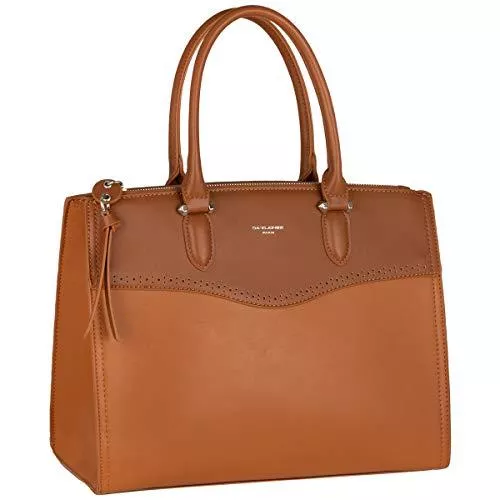 David Jones Taschen & Rucksäcke David Jones 6263-4 COGNAC, Damen Henkeltasche Braun Braun/Camel one size