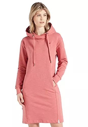 khujo Freizeit khujo Damen Kleid HALOUMA Sweat einfarbig kurz Kapuze Eingrifftaschen Athleisure
