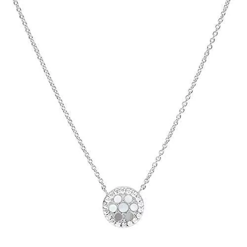 Fossil Uhren Fossil Damen Halskette Sterlingsilber und Perlmutt, JFS00520040