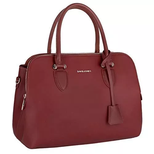 David Jones Taschen & Rucksäcke David Jones - Damen Handtasche Henkeltasche Bugatti - Tote Shopper PU Leder Schultertasche - Multi Pocket Viele Fächer Zip Umhängetasche - Frau Elegante Tasche - Mode City Arbeit Satchel