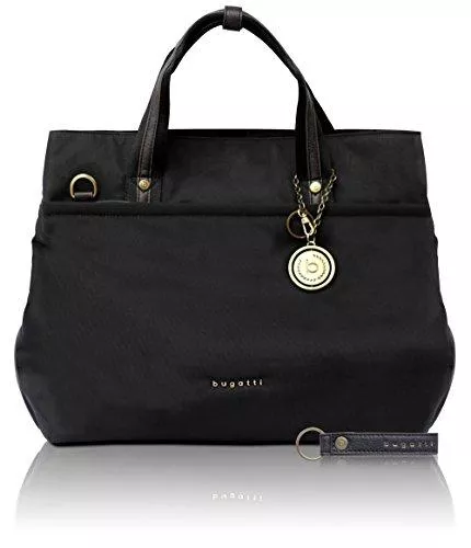 Bugatti Taschen & Rucksäcke Bugatti Contratempo Shopper Handtasche Damen, Nylon Tasche mit RFID Fach, Große Damenhandtasche Schultertasche, Schwarz