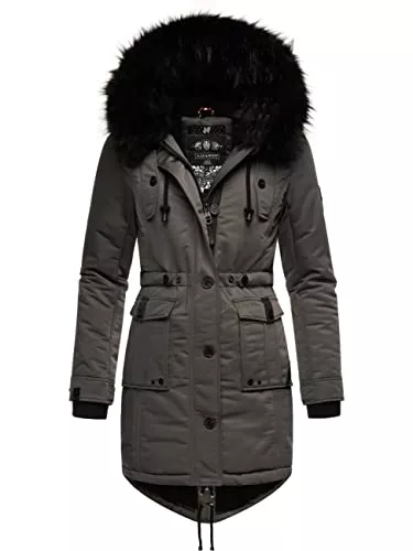 Navahoo Mäntel Navahoo Damen Wintermantel Winterparka mit abnehmbarem Kunstfell Luluna Prc XS-XXL