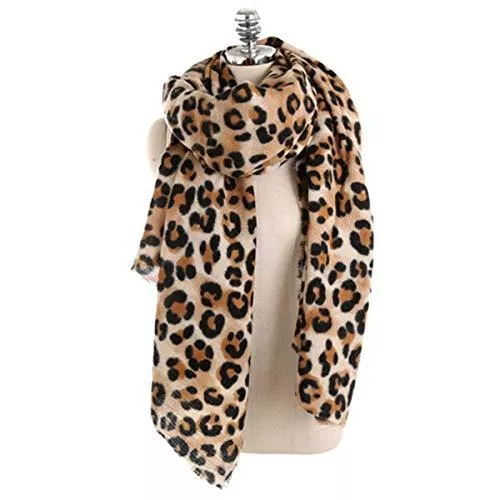 Asuadro Schals & Tücher Asuadro Frauen Winter Warm Cashmere Pashmina Schal Wrap Leopardenmuster Licht Langen Schal Nackenwärmer,EINWEG Verpackung