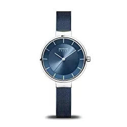 BERING Uhren BERING Damen Analog Solar Collection Armbanduhr mit Edelstahl Armband und Saphirglas 14631-307
