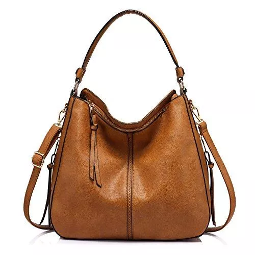 Realer Taschen & Rucksäcke Realer Handtasche Damen Shopper Tasche Tote Leder Umhängetasche Groß Schultertasche Frau Elegant Henkeltasche mit Quasten Abnehmbar Schulterriemen