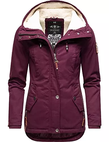 MARIKOO Jacken MARIKOO Damen Baumwolljacke Winterjacke mit Kapuze Bikoo XS-XXL
