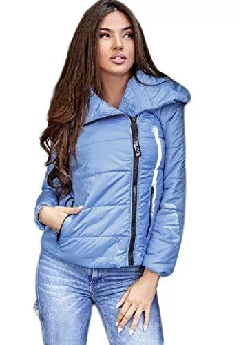 Selente Jacken Selente #Fashionista Damen Jacke als praktische Übergangsjacke/leichte Winterjacke/Kurze Steppjacke in modischem Design ideal für Frühling und Herbst