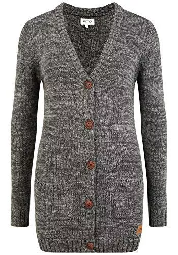 OXMO Strickjacken OXMO Philemona Damen Lange Strickjacke Grobstrick Cardigan Longstrickjacke
