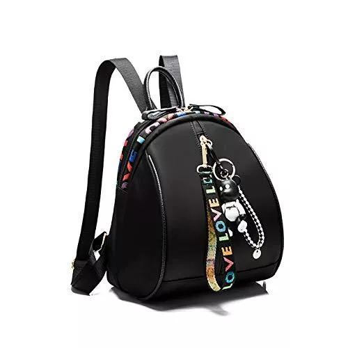 Tisdaini Taschen & Rucksäcke Tisdaini® Damen Rucksackhandtaschen modische segeltuch wasserdicht reise freizeit schulrucksack Schwarz A