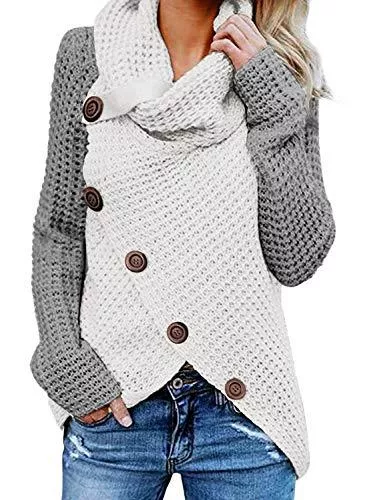 GOSOPIN Pullover & Strickmode GOSOPIN Damen Pullover lose Pullis Langarm Oberteil Rollkragen Outwear S-XXL