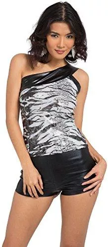 clubwearguru Ärmellose Blusen clubwearguru® Damen Asymmetrisches Einschultriges Top