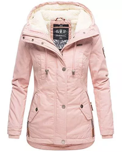 MARIKOO Jacken MARIKOO warme Damen Winter Jacke Teddyfell gefütterte Winterjacke B802