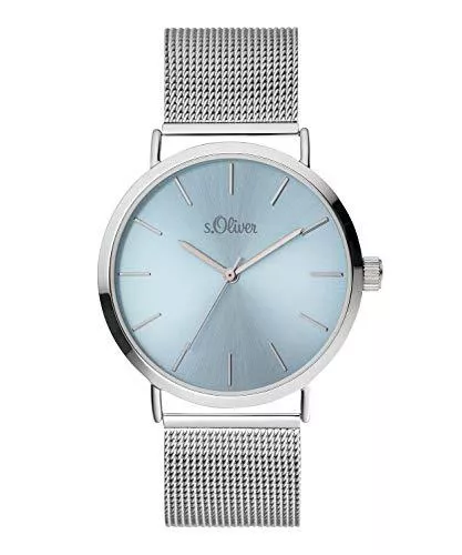 s.Oliver Uhren s.Oliver Damen Analog Quarz Armbanduhr mit Edelstahlarmband